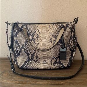 Coach snake leather bag